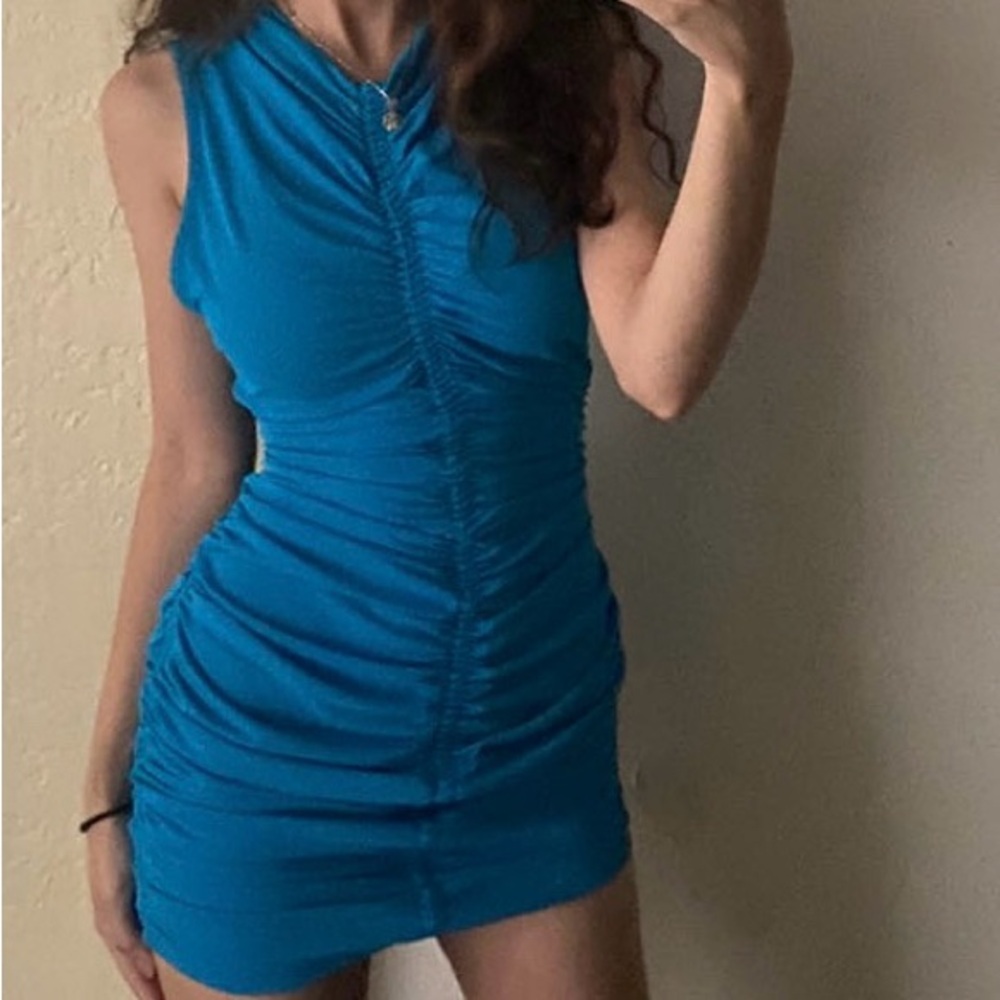 Zara Vibrant Blue Mini Dress